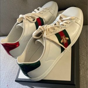 Brand New White Gucci Tennis Shoes